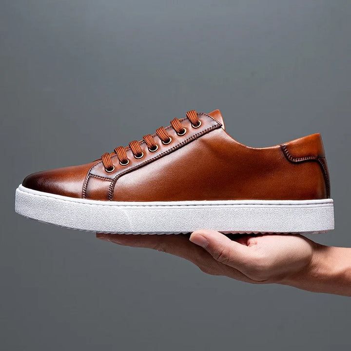David | Men's Leather Sneakers-The Yellow Prime