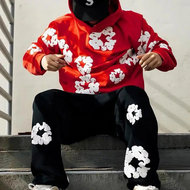 Denim Tears Printed Tracksuit Set for Men & Women – Casual Streetwear Outfit