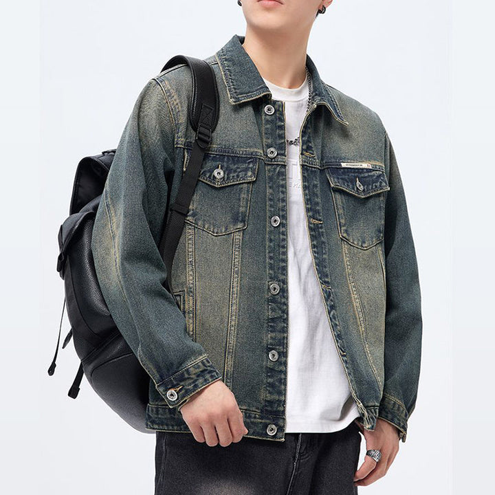 Men's Fade Denim Jacket-The Yellow Prime