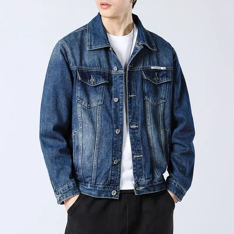 Men's Fade Denim Jacket-The Yellow Prime