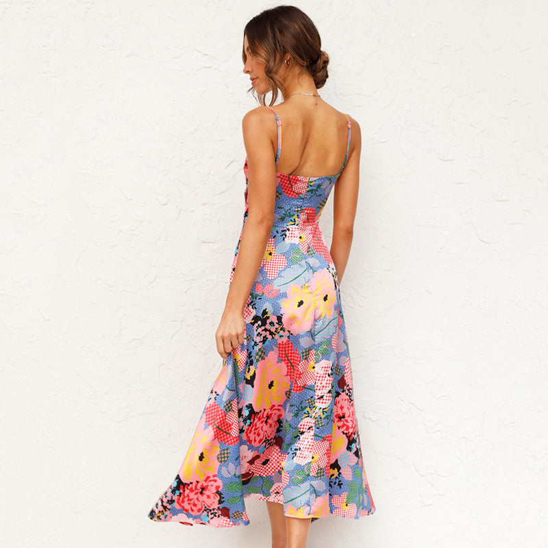 Diane | Women's Floral Maxi Dress for Wedding Guests-The Yellow Prime