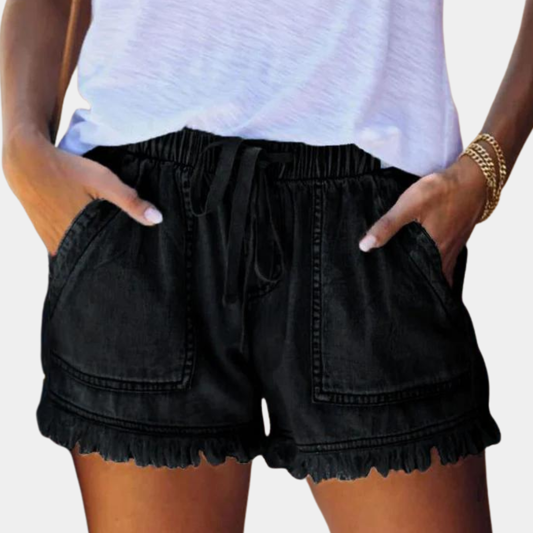 Dolphins | Women's Elegant and Comfortable Shorts with Side Pockets-The Yellow Prime
