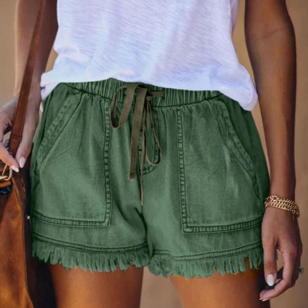 Dolphins | Women's Elegant and Comfortable Shorts with Side Pockets-The Yellow Prime