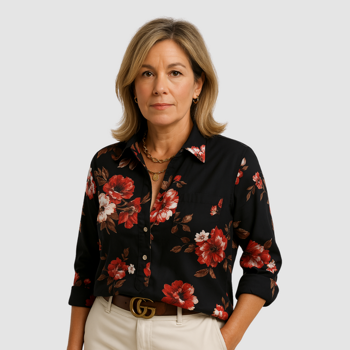 Donna | Women's Chic Pocket Blouse-The Yellow Prime