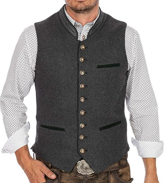Gilet élégant au style traditionnel et patrimonial pour homme – Un incontournable du quotidien