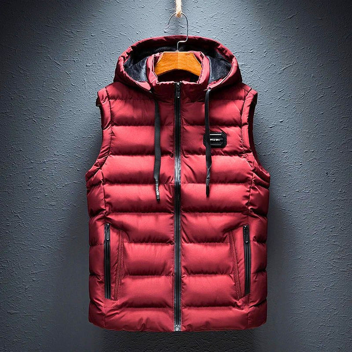 Gilet matelassé à capuche, chaud et pratique, pour homme