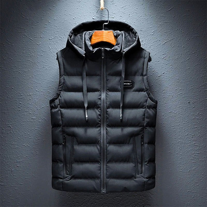Gilet matelassé à capuche, chaud et pratique, pour homme