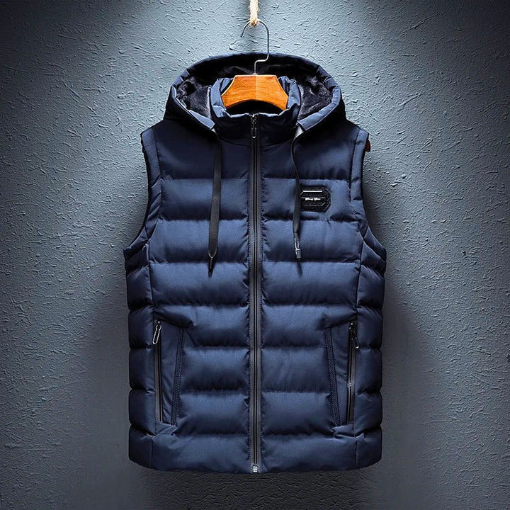 Gilet matelassé à capuche, chaud et pratique, pour homme