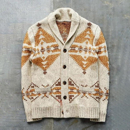 Cardigan vintage intemporel et raffiné pour homme – Douillet pour l’automne et l’hiver