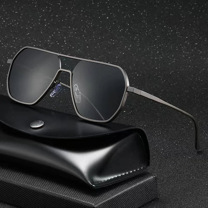 Durable Men's Pilot Sunglasses – Classic Stainless Steel Design for Daily Use-The Yellow Prime