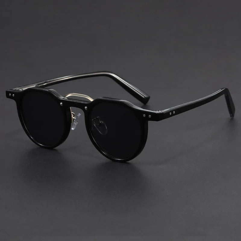 Durable Men's Sunglasses – Classic Round Style, Lightweight for Daily Use-The Yellow Prime
