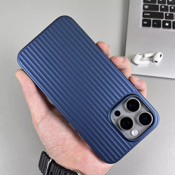 Durable Titanium Phone Case - Sleek Skyline Design Titanium Blue