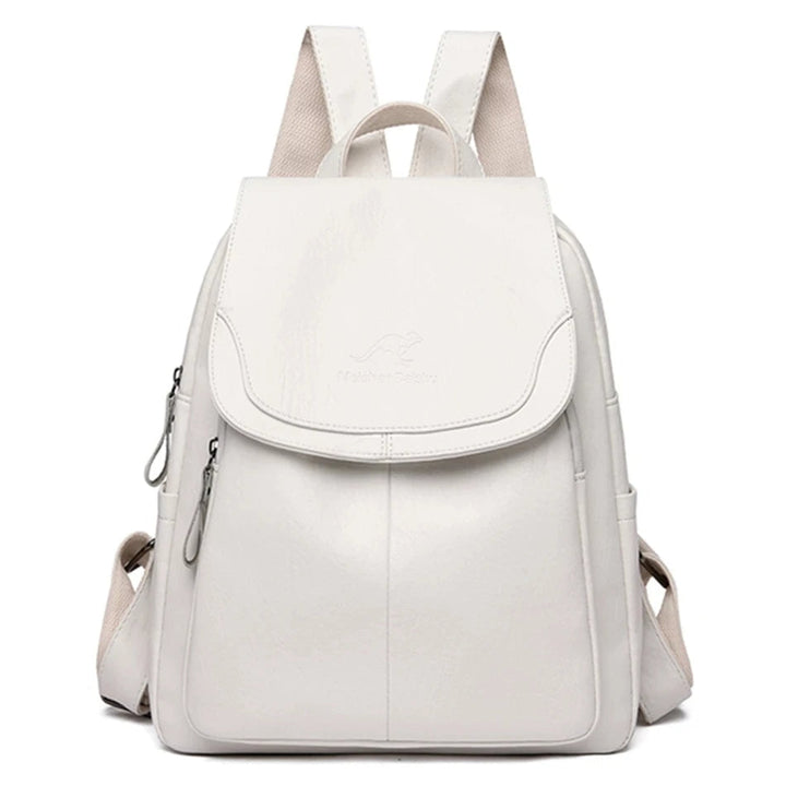 Women's durable leather backpack – structured design for work and daily use-The Yellow Prime