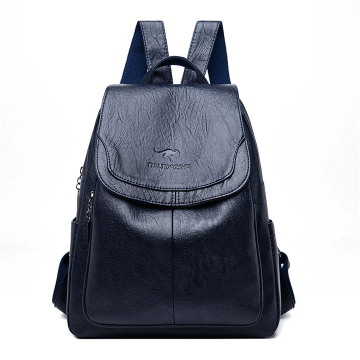 Women's durable leather backpack – structured design for work and daily use-The Yellow Prime
