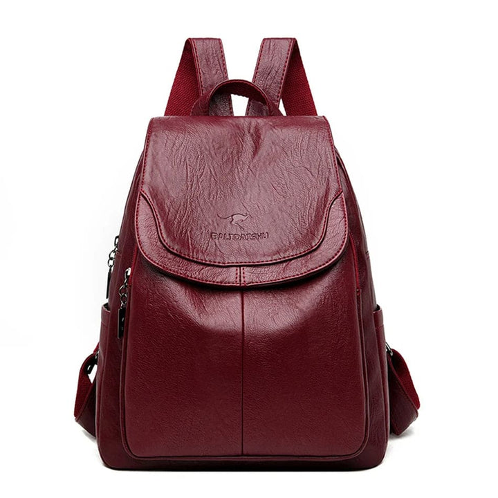 Women's durable leather backpack – structured design for work and daily use-The Yellow Prime