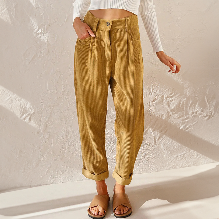 Women's Casual Corduroy Pants-The Yellow Prime
