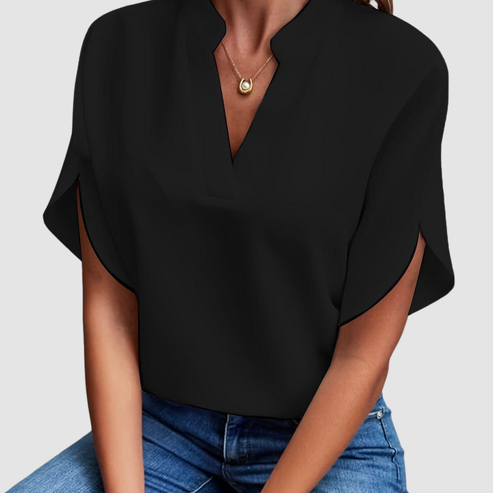 Elain | Women's Draped Blouse-The Yellow Prime