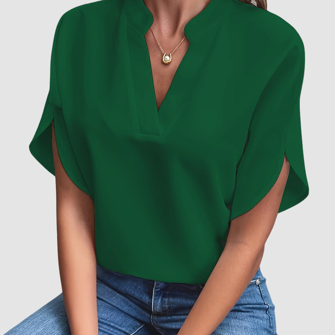 Elain | Women's Draped Blouse-The Yellow Prime