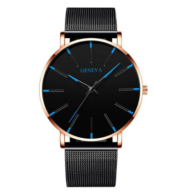 Men's minimalist stainless steel business watch for everyday wear-The Yellow Prime
