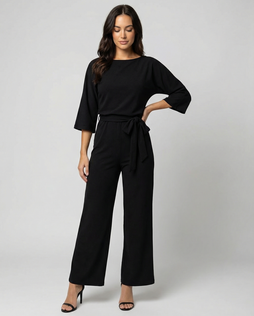 Women's Stylish Belted Jumpsuit-The Yellow Prime