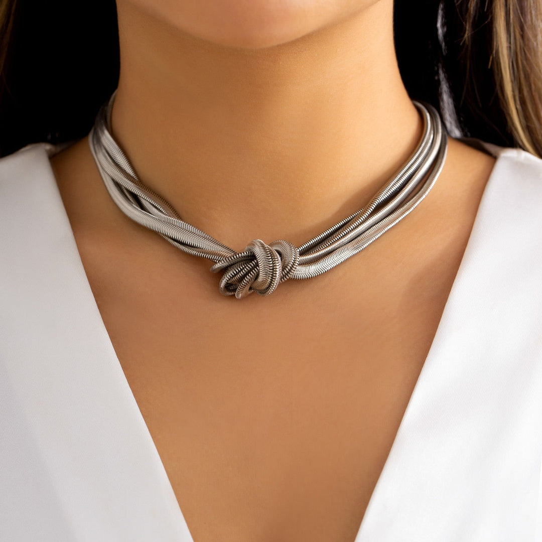 Eliana | Women's Trendy Elegant Knot Necklace-The Yellow Prime