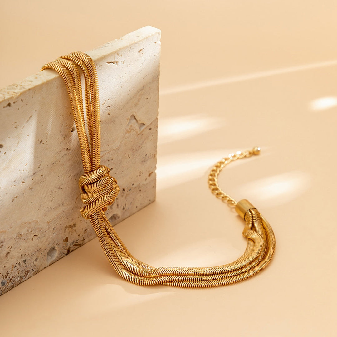 Eliana | Women's Trendy Elegant Knot Necklace-The Yellow Prime