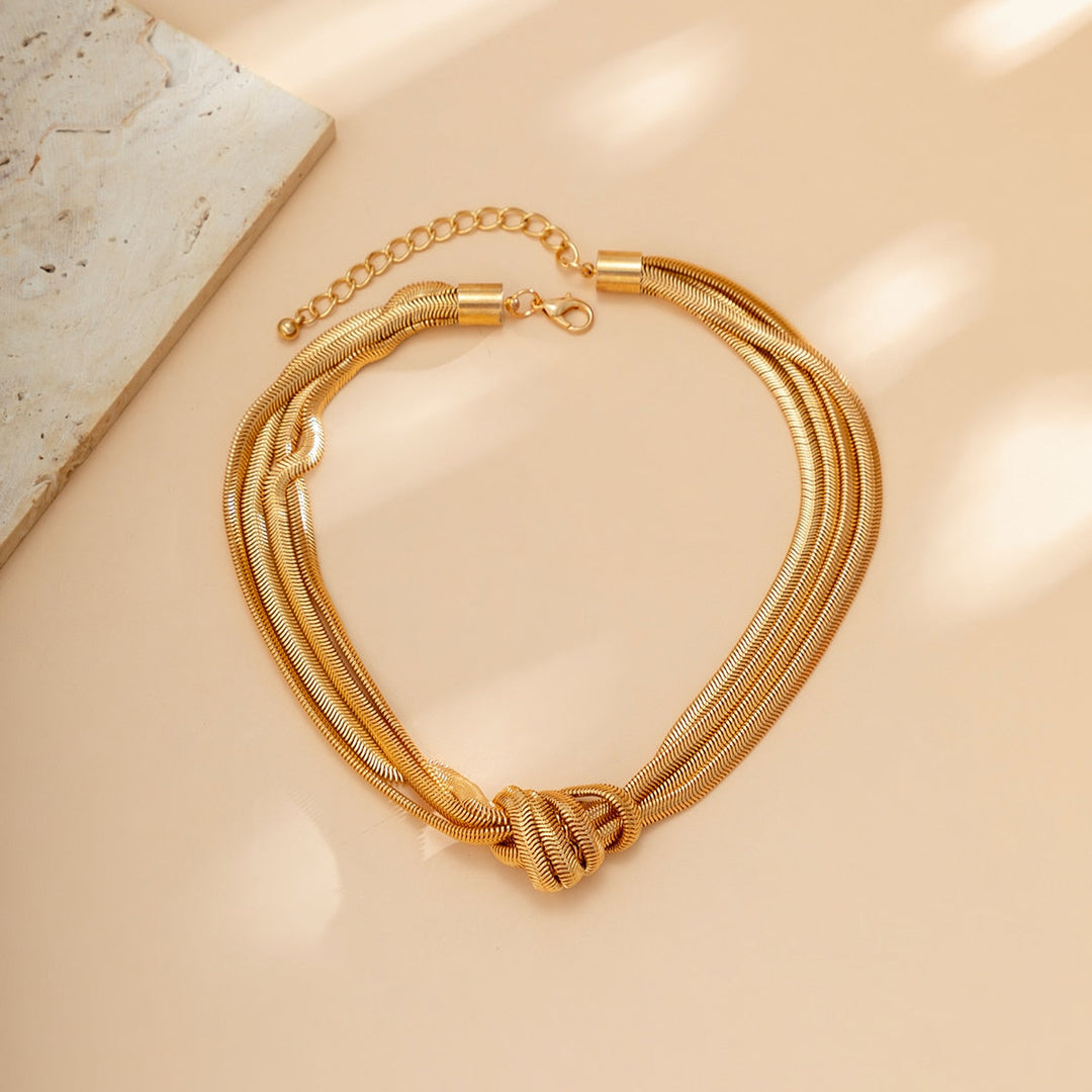 Eliana | Women's Trendy Elegant Knot Necklace-The Yellow Prime