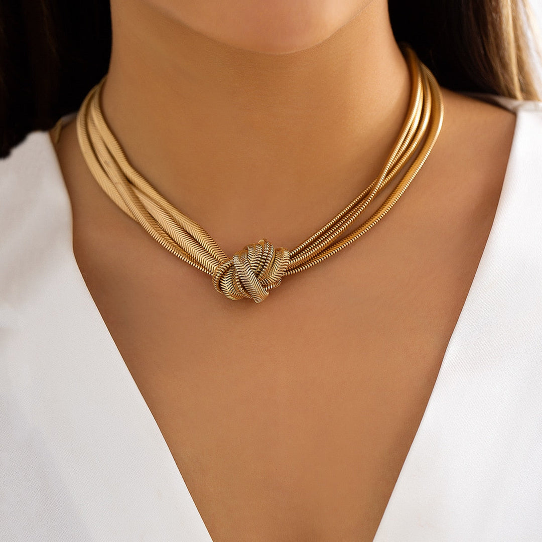 Eliana | Women's Trendy Elegant Knot Necklace-The Yellow Prime