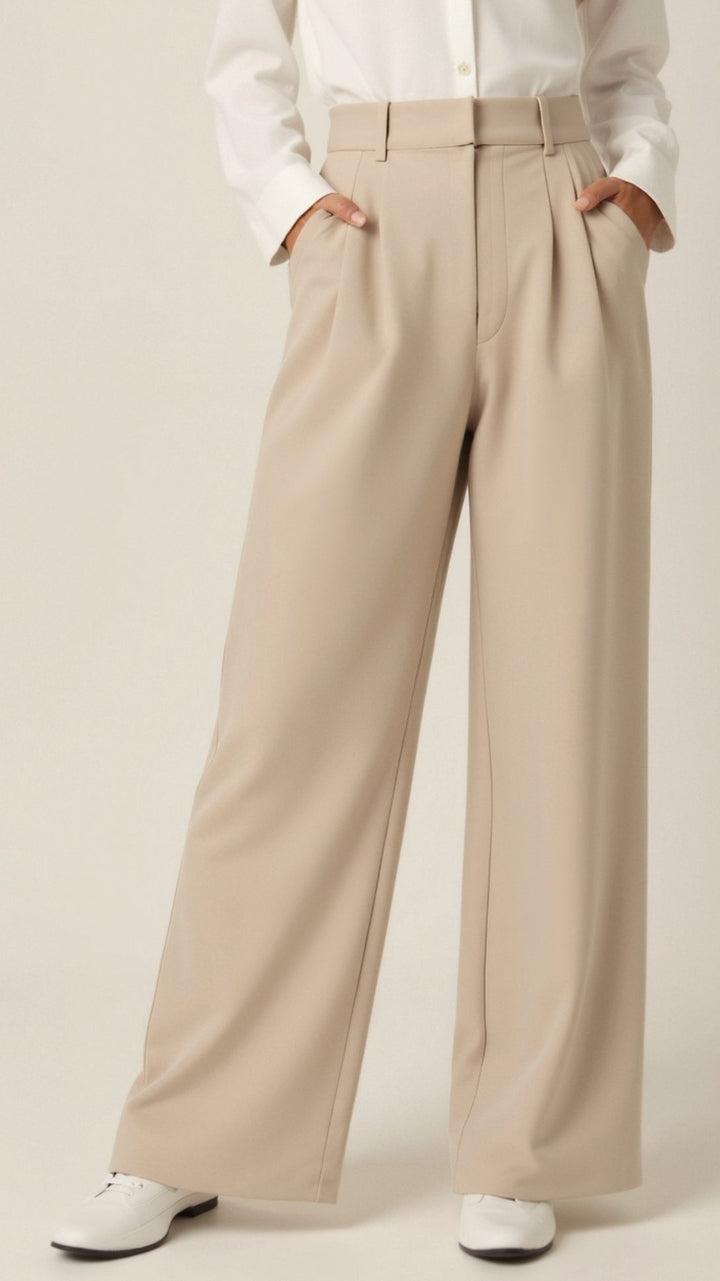 Elise | Women's High Waisted Palazzo Pants-The Yellow Prime