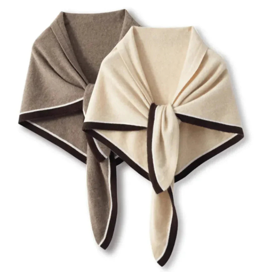 Women's Soft Cashmere Triangular Scarf for Layering-The Yellow Prime