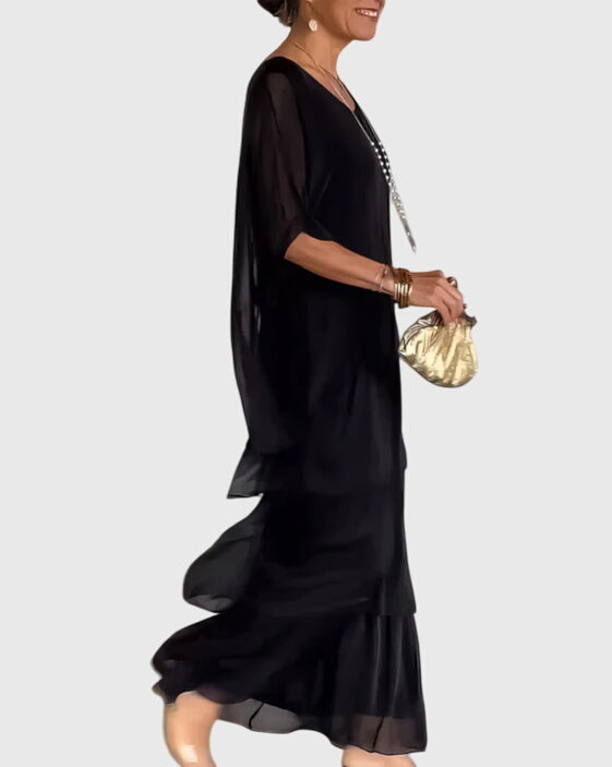 Elizabeth | Women's Boho Layered Maxi Dress with Shorts-The Yellow Prime