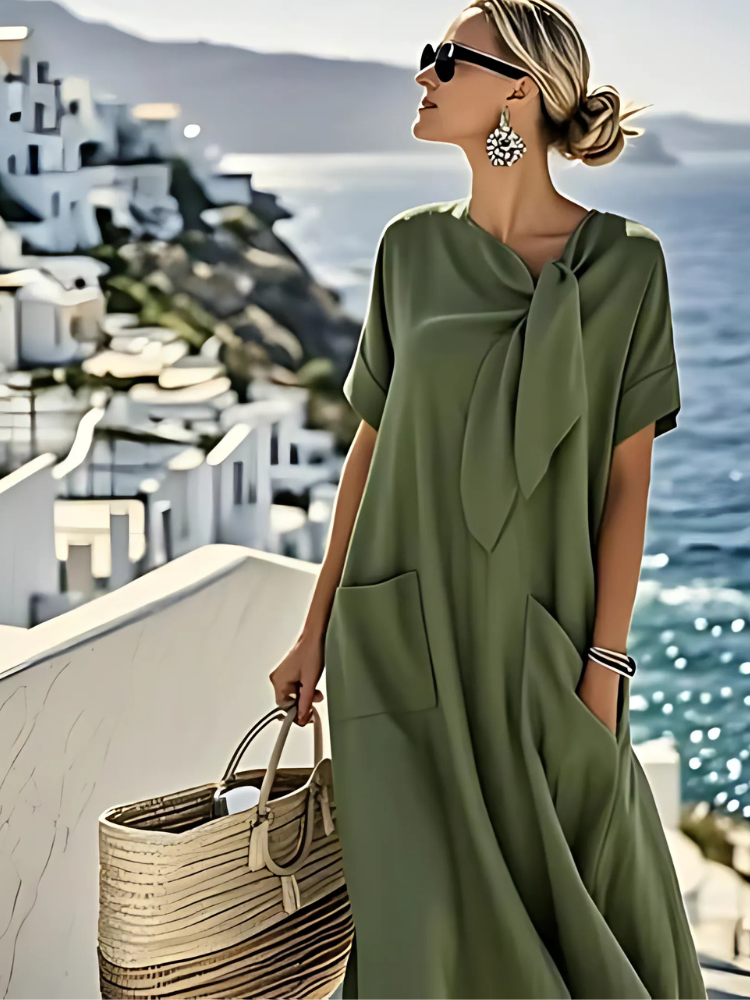 Ella | Women's Elegant Dress with Pockets-The Yellow Prime
