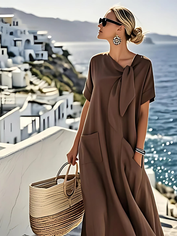 Ella | Women's Elegant Dress with Pockets-The Yellow Prime