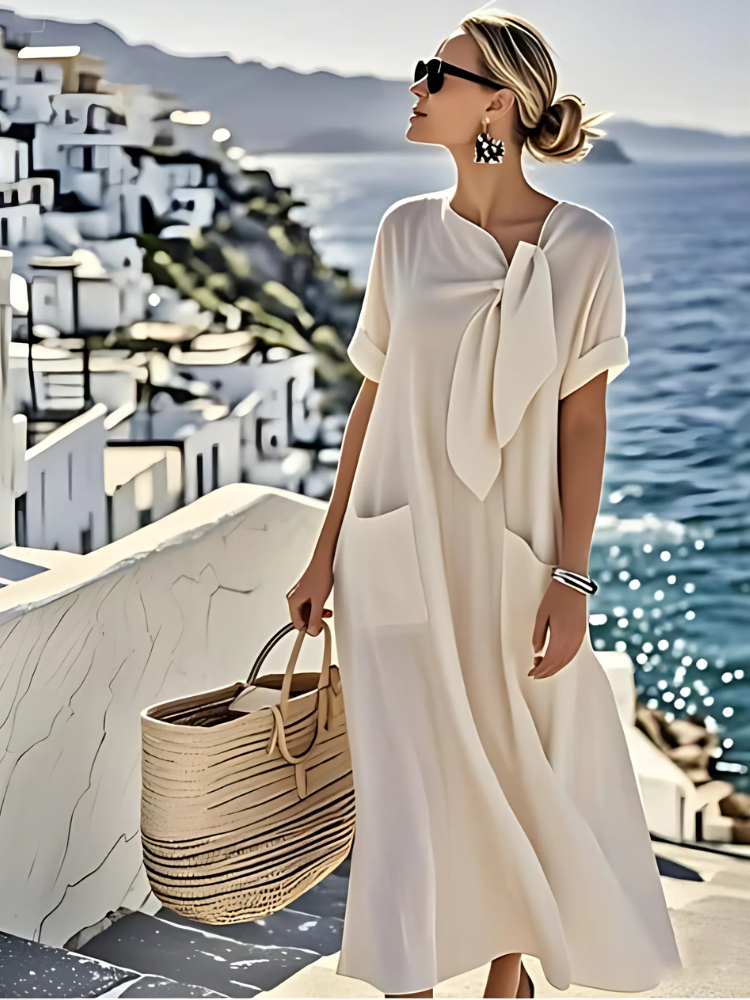 Ella | Women's Elegant Dress with Pockets-The Yellow Prime