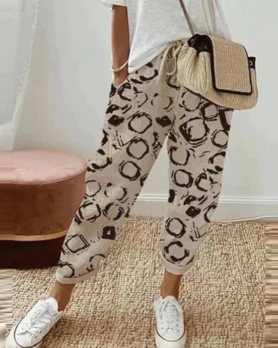 Emanuelle | Trendy Casual Women's Pants for a Chic Style-The Yellow Prime