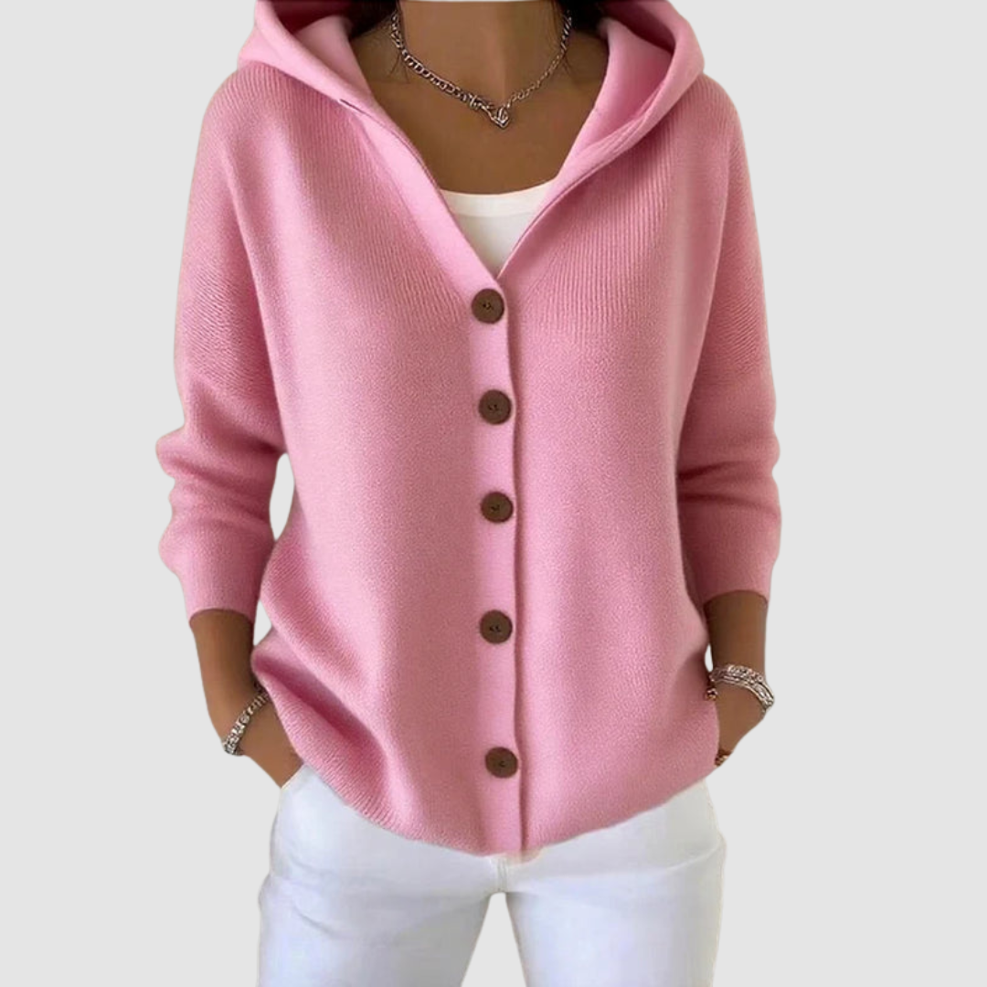 Emelie | Women's Premium Hooded Cardigan-The Yellow Prime