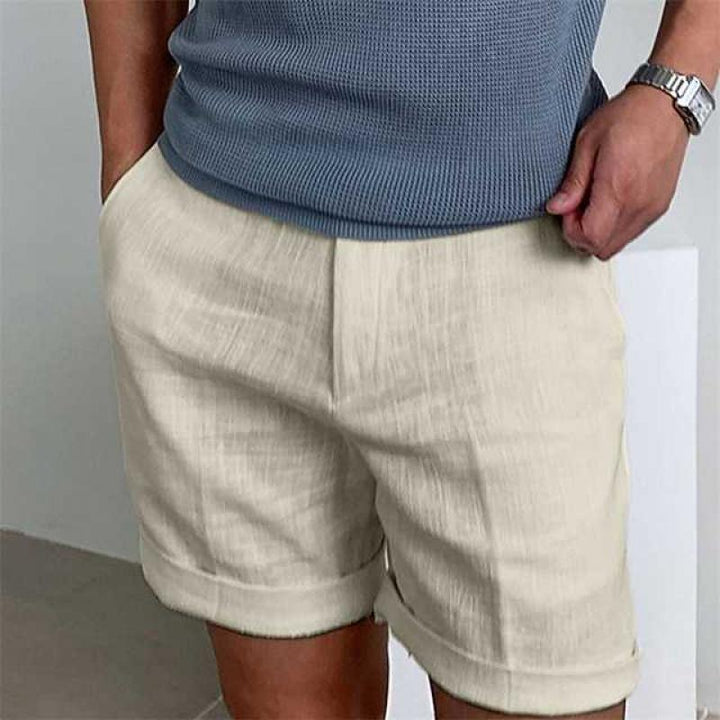 Emeric | Men's Linen Short Sleeve Shirt-The Yellow Prime