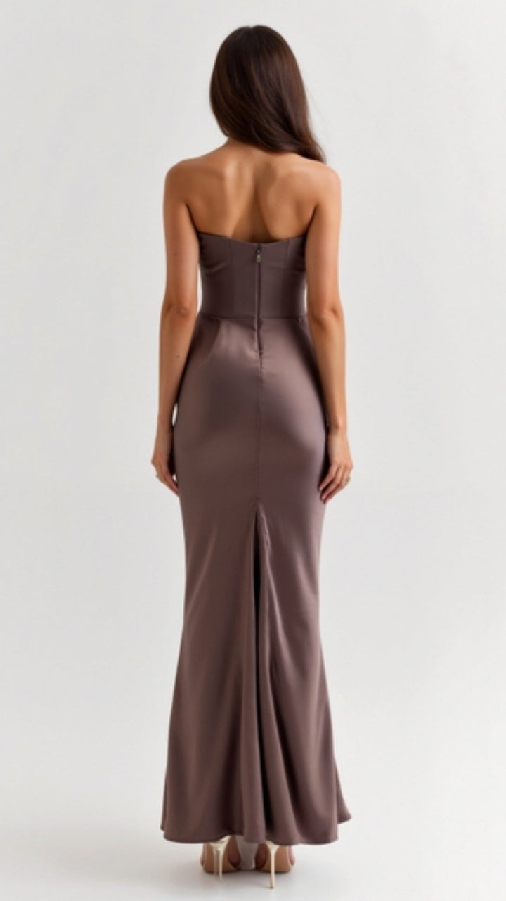 Emily | Women's Column Midi Dress-The Yellow Prime