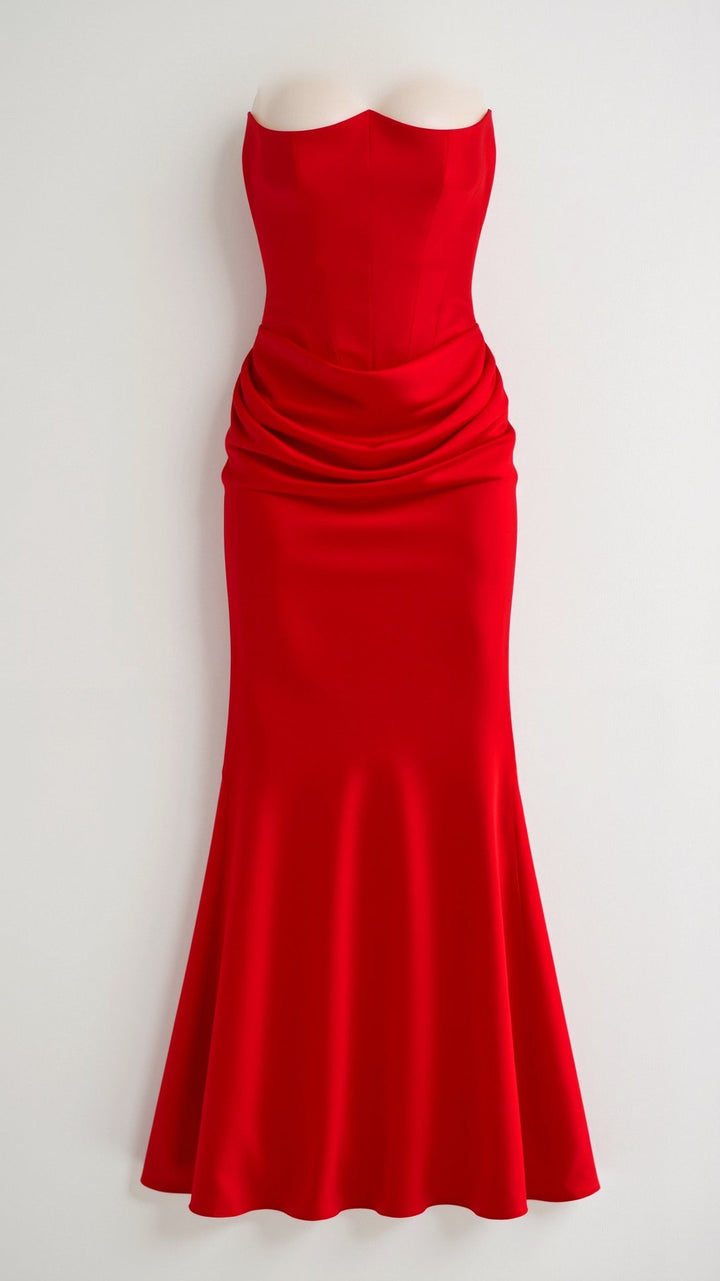 Emily | Women's Column Midi Dress-The Yellow Prime