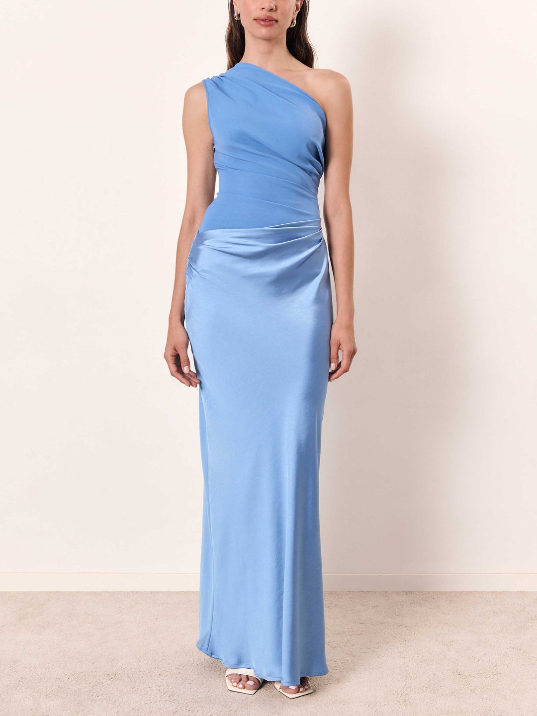 Emily | Women's One Shoulder Maxi Dress for Parties-The Yellow Prime