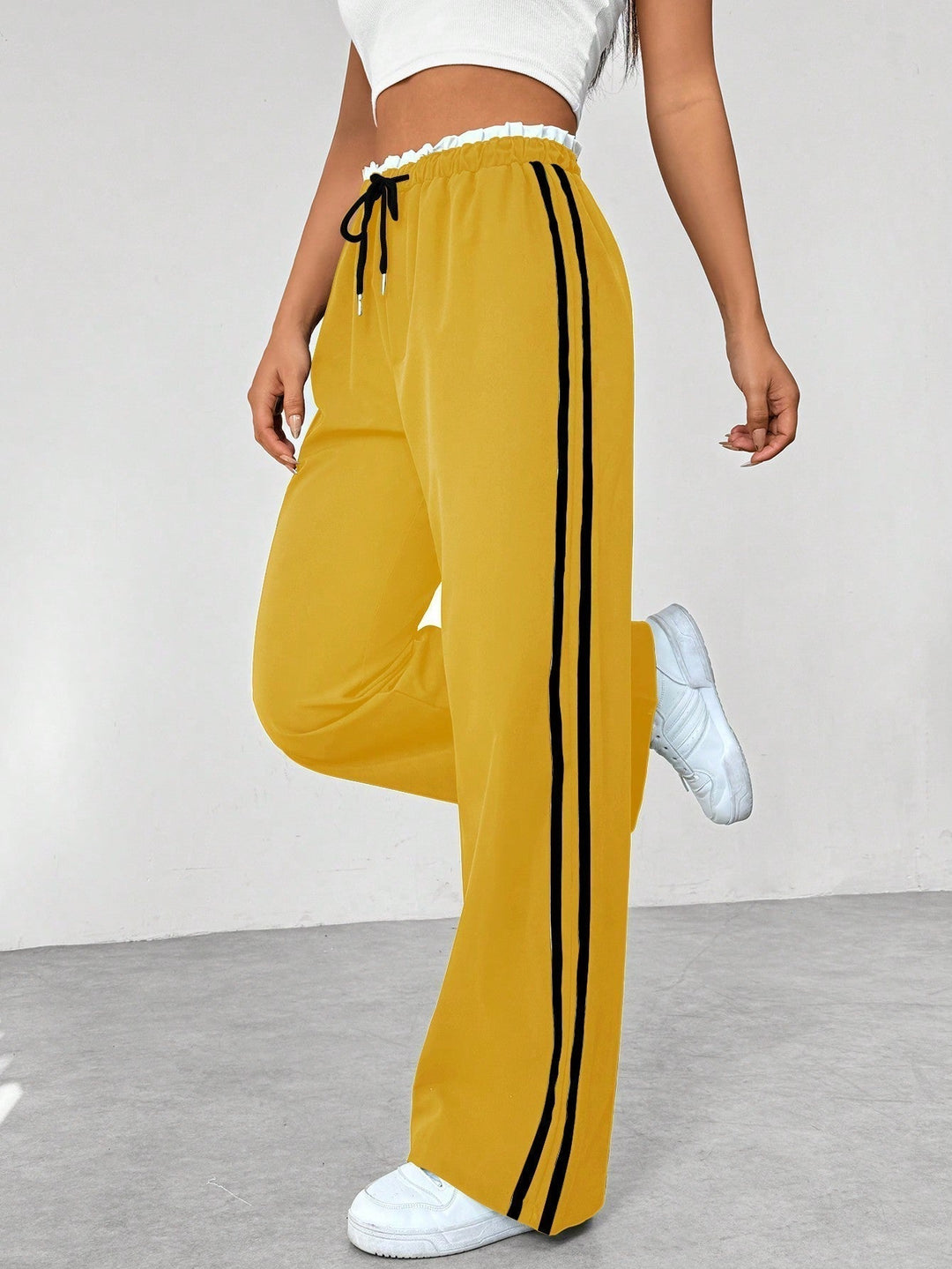 Emily | Women's Sporty Wide-Leg Pants-The Yellow Prime