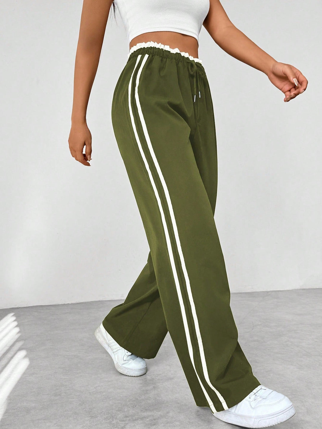 Emily | Women's Sporty Wide-Leg Pants-The Yellow Prime