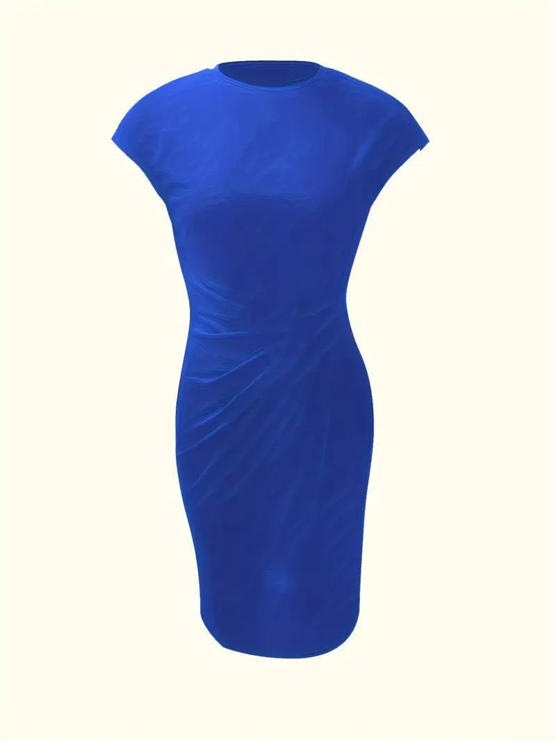 Katie | Women's Short Sleeve Bodycon Midi Dress-The Yellow Prime