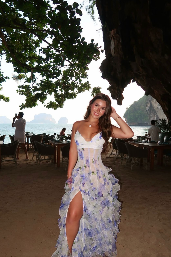 Emily | Women's Summer Floral Maxi Dress-The Yellow Prime