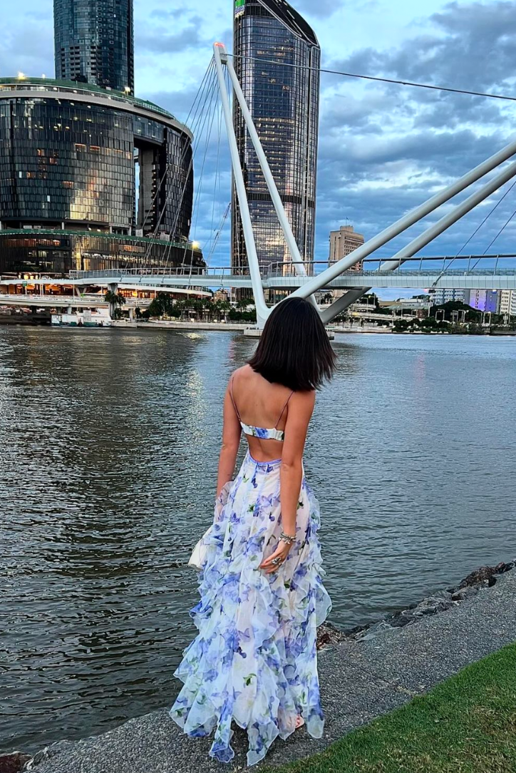 Oliva | Women's Summer Floral Maxi Dress-The Yellow Prime