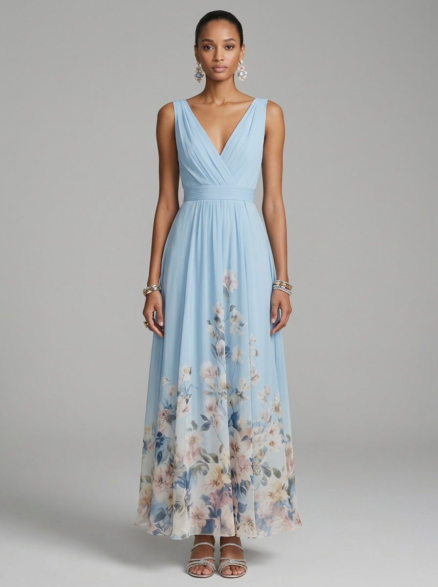 Emma | Women's Floral Summer Wedding Guest Dress-The Yellow Prime
