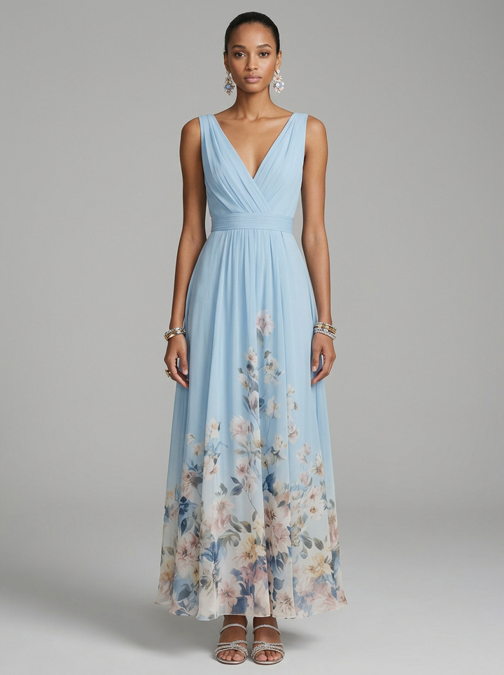 Emma | Women's Floral Summer Wedding Guest Dress-The Yellow Prime