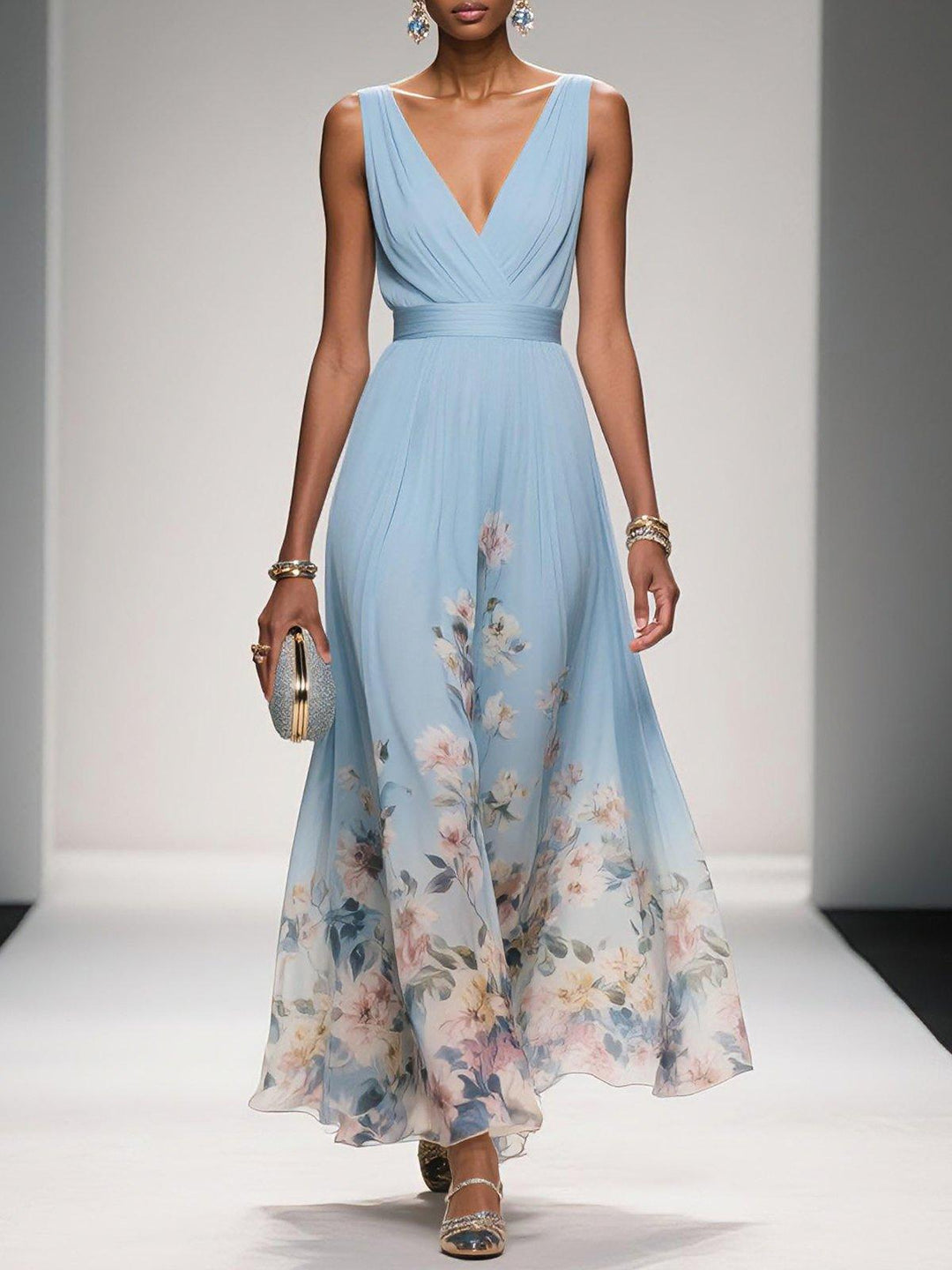 Emma | Women's Floral Summer Wedding Guest Dress-The Yellow Prime