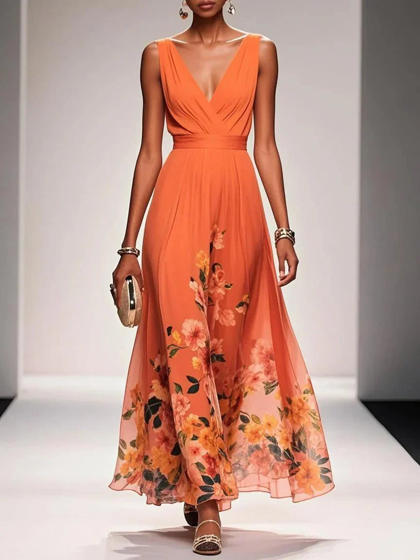 Emma | Women's Floral Summer Wedding Guest Dress-The Yellow Prime