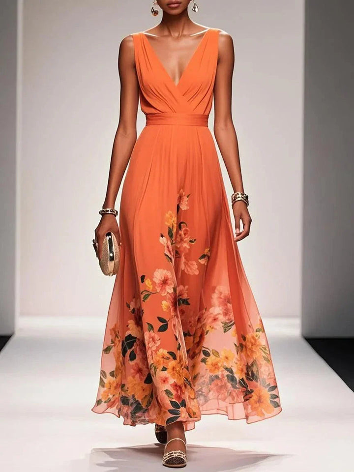 Emma | Women's Floral Summer Wedding Guest Dress-The Yellow Prime
